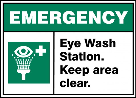 Eye Wash Station sign